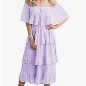 Tiered Off Shoulder midi dress